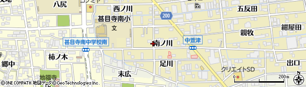 愛知県あま市中萱津（南ノ川）周辺の地図