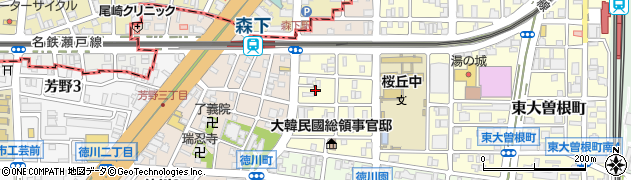 愛知県名古屋市東区東大曽根町3周辺の地図