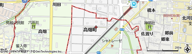 愛知県津島市高畑町周辺の地図