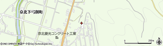 京都府京都市右京区京北下弓削町（狭間谷）周辺の地図