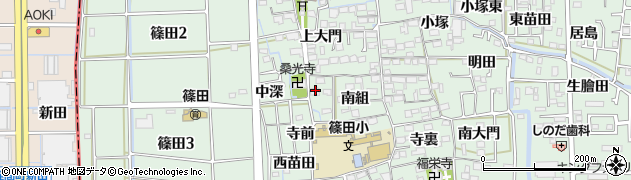 愛知県あま市篠田南組24周辺の地図