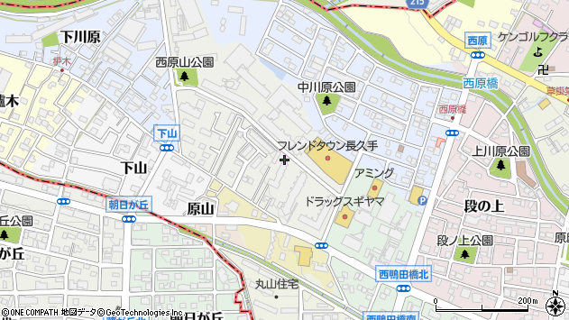 〒480-1158 愛知県長久手市東原山の地図