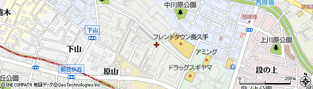 愛知県長久手市東原山周辺の地図