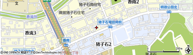 日本経済新聞　猪子石台・鵜飼新聞店周辺の地図
