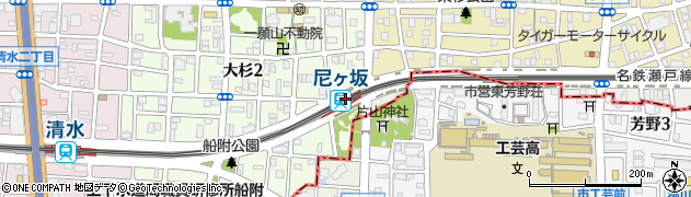 尼ケ坂駅周辺の地図