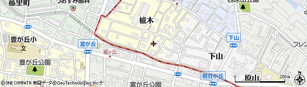 愛知県長久手市櫨木28周辺の地図