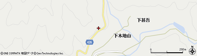 愛知県設楽町（北設楽郡）津具（上木地山）周辺の地図