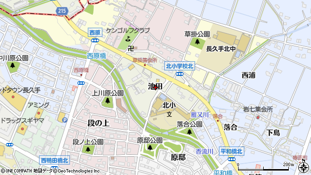 〒480-1182 愛知県長久手市池田の地図