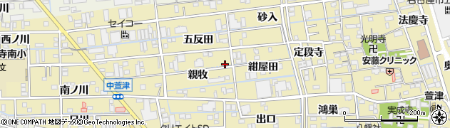 愛知県あま市中萱津周辺の地図