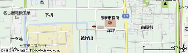 愛知県あま市七宝町沖之島（彼岸出）周辺の地図