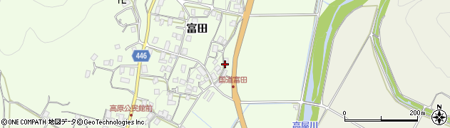 京都府船井郡京丹波町富田川原周辺の地図