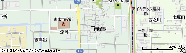愛知県あま市七宝町沖之島（南屋敷）周辺の地図