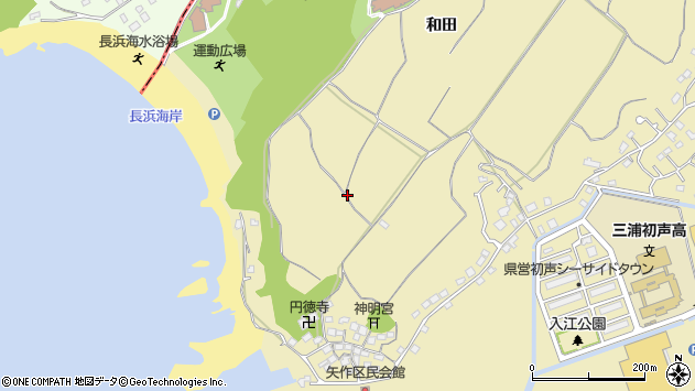 〒238-0114 神奈川県三浦市初声町和田の地図