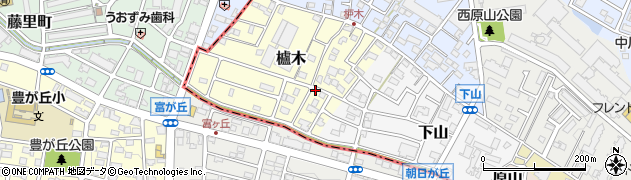愛知県長久手市櫨木26周辺の地図
