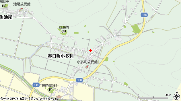 〒669-4122 兵庫県丹波市春日町小多利の地図