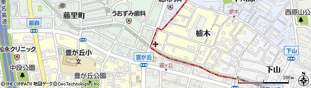 愛知県長久手市櫨木12周辺の地図