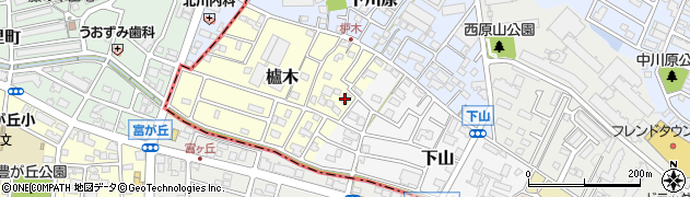 愛知県長久手市櫨木34周辺の地図