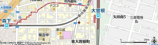 餃子の王将 東大曽根店周辺の地図