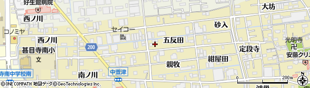 愛知県あま市中萱津五反田28周辺の地図