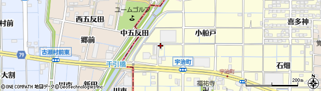 愛知県津島市宇治町（小船戸）周辺の地図