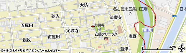 愛知県あま市中萱津（道場）周辺の地図