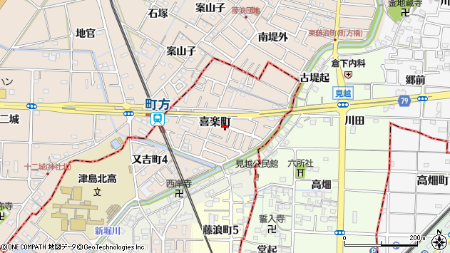 〒496-0811 愛知県津島市喜楽町の地図