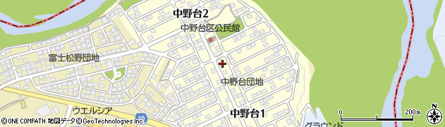 静岡県富士市中野台周辺の地図