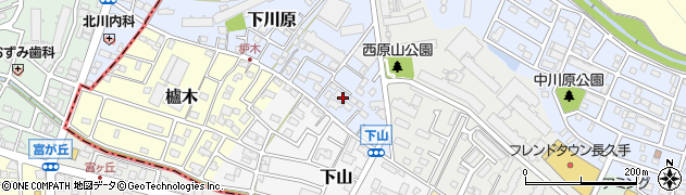 愛知県長久手市下川原17周辺の地図
