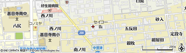 愛知県あま市中萱津（九反所）周辺の地図