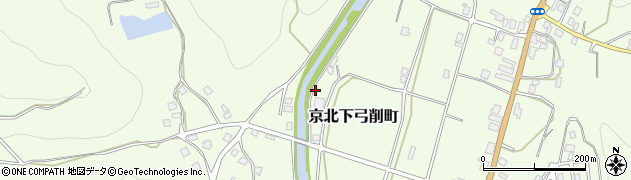京都府京都市右京区京北下弓削町（明神川原）周辺の地図