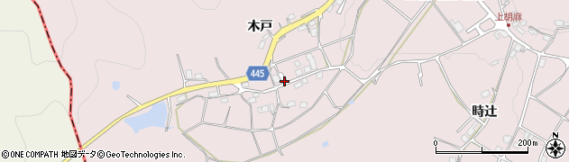 京都府南丹市日吉町上胡麻（木戸ノ下）周辺の地図