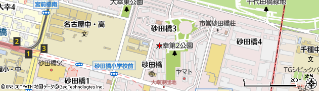 愛知県名古屋市東区砂田橋周辺の地図