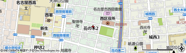愛知県名古屋市西区花の木周辺の地図