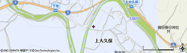 京都府京丹波町（船井郡）上大久保（コウヤ垣内）周辺の地図