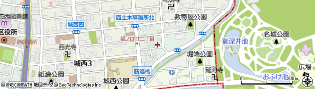 愛知県名古屋市西区数寄屋町周辺の地図