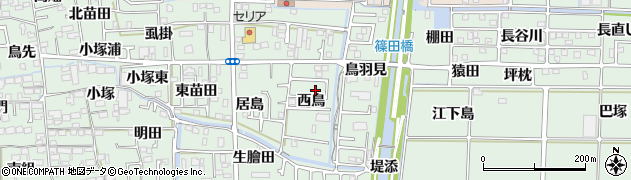 愛知県あま市篠田（西鳥）周辺の地図
