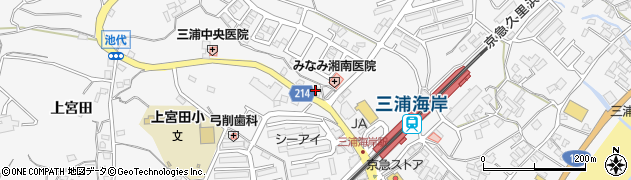 三浦理容館周辺の地図