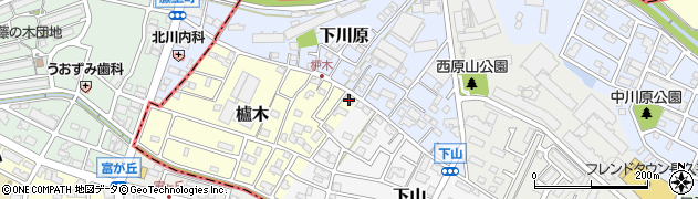 愛知県長久手市櫨木52周辺の地図