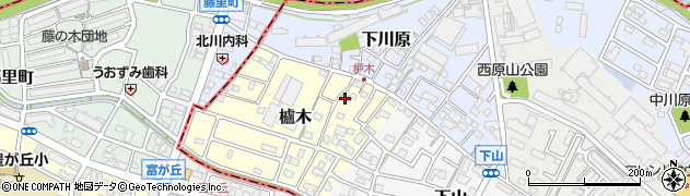 愛知県長久手市櫨木44周辺の地図