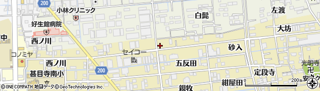愛知県あま市中萱津五反田1周辺の地図