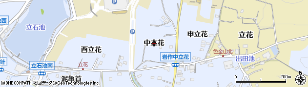 愛知県長久手市岩作（中立花）周辺の地図