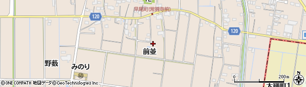 愛知県愛西市早尾町前並72周辺の地図