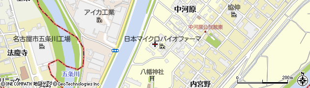 愛知県清須市中河原156周辺の地図