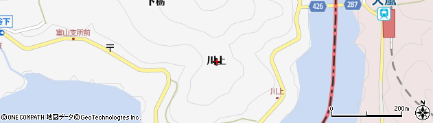 愛知県豊根村（北設楽郡）富山（川上）周辺の地図