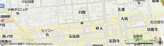 愛知県あま市中萱津五反田11周辺の地図