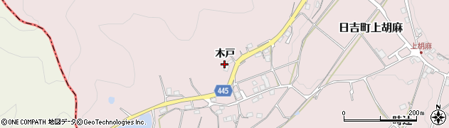 京都府南丹市日吉町上胡麻木戸2周辺の地図