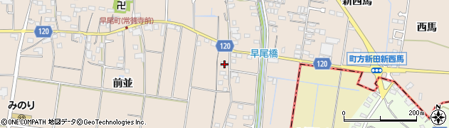 愛知県愛西市早尾町前並3周辺の地図