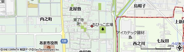 愛知県あま市七宝町沖之島（東屋敷）周辺の地図