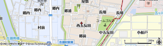 愛知県愛西市千引町郷前周辺の地図