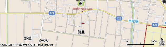愛知県愛西市早尾町前並71周辺の地図